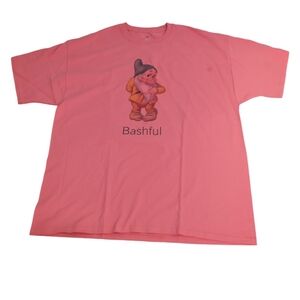 Bashful t-shirt, Disney seven dwarfs, Hanes, men's size 2XL unisex